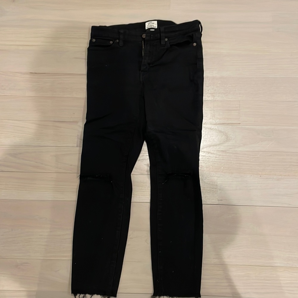 J. Crew Lookout High Rise Skinny Black Jeans